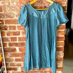 Real silk baby doll mini dress